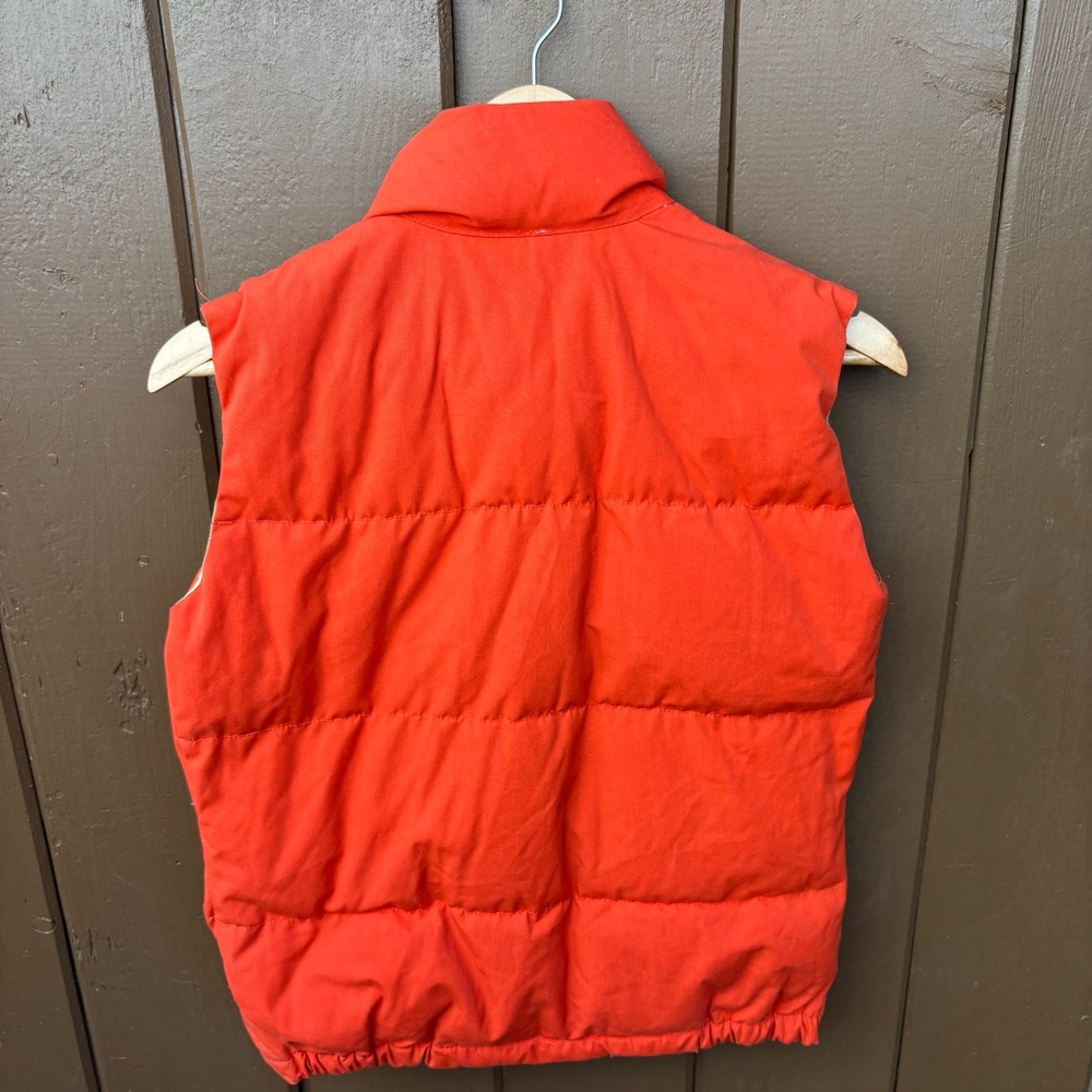 Vintage North Face Puffer Vest Large Goose Down Orange Jacket 70s Rare unisex - Picture 5 of 10